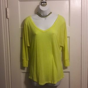 a.n.a. neon Highlighter Yellow Chartruese top szS